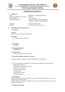 Informe Guía Práctica: Simulación de Sistemas Robotizados
