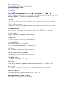 16 Cosas que Matan una Ruta: Gu&iacute;a para el Ministerio