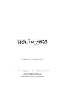 Manual de Escuela Dominical: Gu&iacute;a para Maestros y Personal