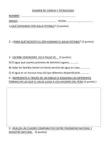 Examen de Ciencia y Tecnología: Agua y Fenómenos Naturales