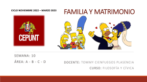 Familia y Matrimonio: Filosof&iacute;a y C&iacute;vica - Presentaci&oacute;n
