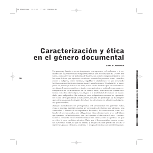 Caracterizaci&oacute;n y &eacute;tica en el documental: An&aacute;lisis de Plantinga