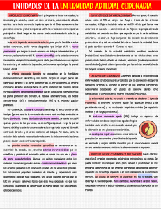 Enfermedad Arterial Coronaria: Circulaci&oacute;n y Aterosclerosis