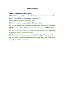 Hobbies Conversation Transcript