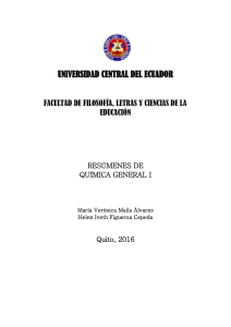 Resumen de Qu&iacute;mica General I: Nomenclatura y Notaci&oacute;n