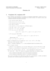 Geometr&iacute;a y &Aacute;lgebra Lineal: Pr&aacute;ctico 10 - Ejercicios Resueltos
