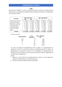 Tarea de Fundamentos de Costos: Asignaci&oacute;n de Costos