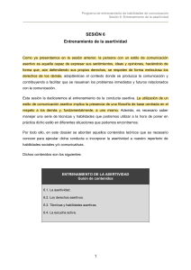 Entrenamiento de la Asertividad: Habilidades de Comunicación