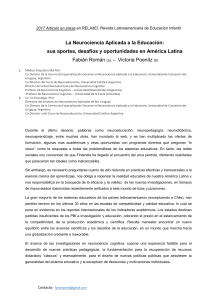 Neurociencia en la Educaci&oacute;n: Perspectivas Latinoamericanas