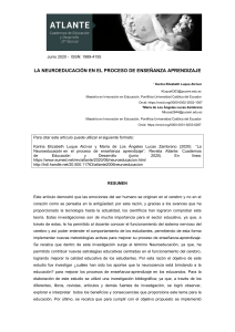 Neuroeducaci&oacute;n en la Ense&ntilde;anza-Aprendizaje: Art&iacute;culo de Investigaci&oacute;n