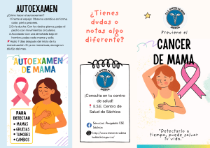 Guía de autoexamen y concienciación sobre el cáncer de mama