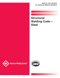 AWS D1.1/D1.1M:2015 Structural Welding Code - Steel