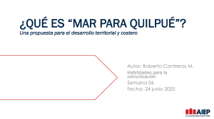 Mar para Quilpu&eacute;: Desarrollo Territorial y Costero
