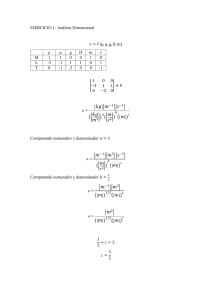 An&aacute;lisis Dimensional: Ejercicio de Mec&aacute;nica de Fluidos
