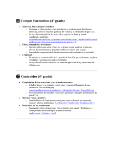 Plan de Estudios Ciencias 4&deg; Grado - Volcanes y Ecosistemas