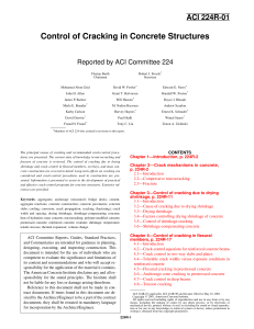 ACI 224R-01: Crack Control in Concrete Structures