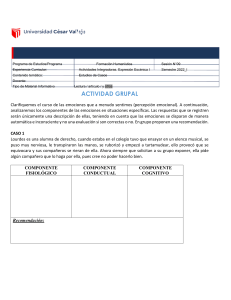 Estudios de Caso de Percepci&oacute;n Emocional - Formaci&oacute;n Human&iacute;stica