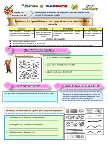 Líneas en el arte: Hoja de trabajo de composición de vida saludable
