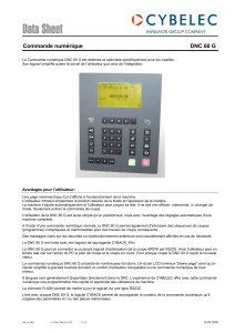 Fiche technique Commande num&eacute;rique DNC 60 G