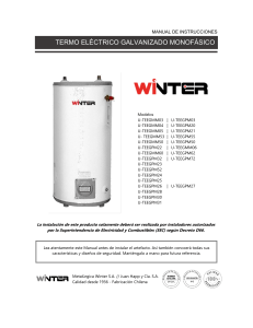 Manual Termo El&eacute;ctrico Galvanizado Monof&aacute;sico
