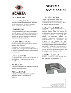 Sistemas de Juntas de Expansi&oacute;n SAV & SAV-M: Detalles del Producto