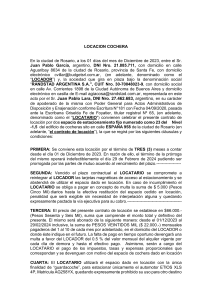 Contrato de Alquiler de Cochera - Rosario, Argentina