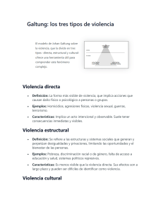 Los Tres Tipos de Violencia de Galtung: Directa, Estructural, Cultural