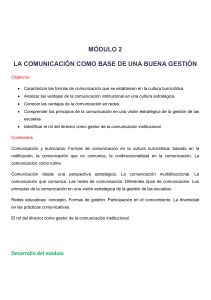 Comunicación y Gestión Escolar: Módulo Estratégico