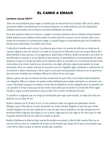 El Camio a Ema&uacute;s: Fe, Recuerdo y Revelaci&oacute;n