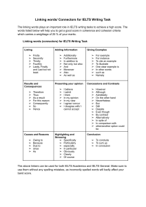 IELTS Writing: Linking Words & Connectors List