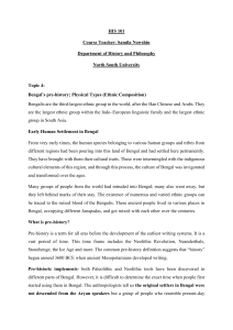 Bengal Pre-History: Ethnic Composition & Early Settlements