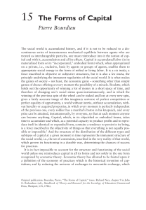 Bourdieu's Forms of Capital: Economic, Cultural, Social