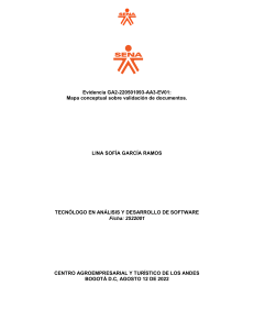 Validación de Documentos: Mapa Conceptual en Desarrollo de Software