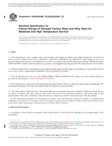 ASTM A234/A234M: Steel Piping Fittings Specification