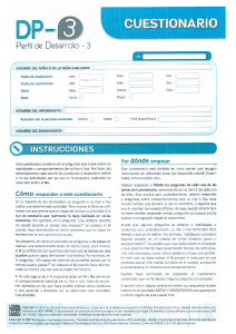 Cuestionario de Desarrollo Infantil DP-3