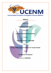 Ensayo Terapia Gestalt: Formación y Experiencias