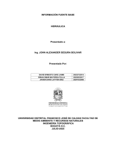 Informe Hidr&aacute;ulica: Im&aacute;genes Satelitales y Topograf&iacute;a