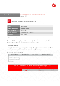 Guía de Evaluación del Desempeño - Seminario de Investigación