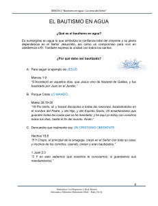 Bautismo en Agua y Cena del Se&ntilde;or: Gu&iacute;a Cristiana
