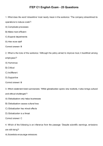 ITEP C1 English Exam: 25 Questions