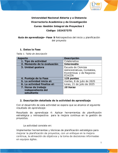 Gu&iacute;a de Aprendizaje: Retrospectiva de Proyectos