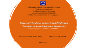 Propuesta de Humedales Artificiales para Aguas Residuales en Puerto Ordaz