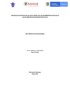 Análisis de Salud Siachoque, Boyacá 2019