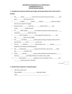 Past Tense & Reported Speech Grammar Practice