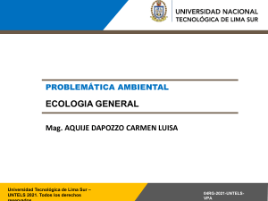 Problem&aacute;tica Ambiental y Cambio Clim&aacute;tico: Presentaci&oacute;n UNTELS