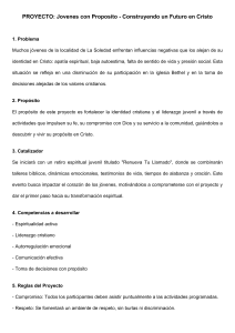 J&oacute;venes con Prop&oacute;sito: Plan de Proyecto de Liderazgo Cristiano