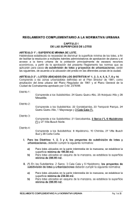 Reglamento de Tama&ntilde;o de Lotes en Cochabamba