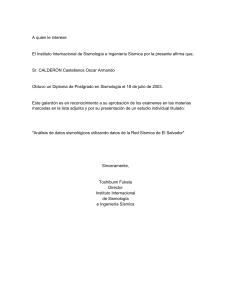 Diploma en Sismología - Análisis de Datos en El Salvador
