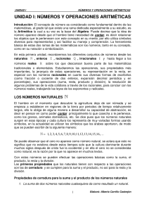 Libro de texto de n&uacute;meros y operaciones aritm&eacute;ticas