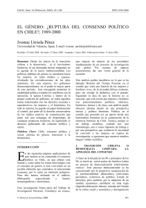 G&eacute;nero y Consenso Pol&iacute;tico en Chile (1989-2000)